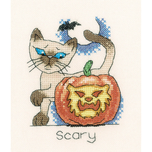 October Cat cross stitch chart pack - CROC940C