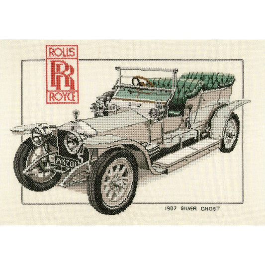 1907 Rolls Royce Silver Ghost cross stitch chart pack - CRR114C