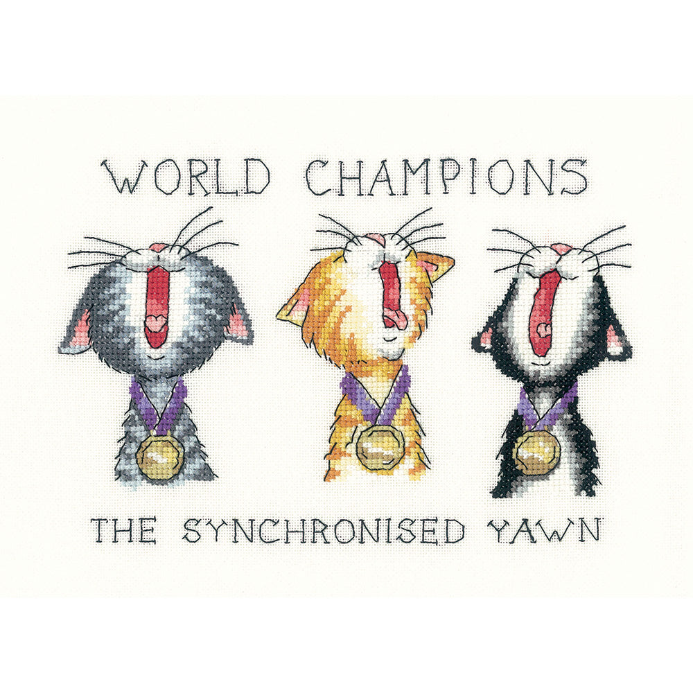 Synchronised Yawn cross stitch chart pack - CRSY1044C