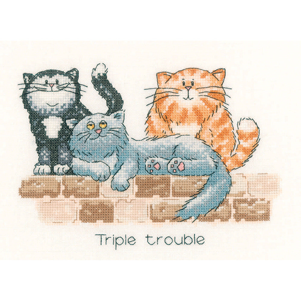 Triple Trouble cross stitch chart pack - CRTT886C