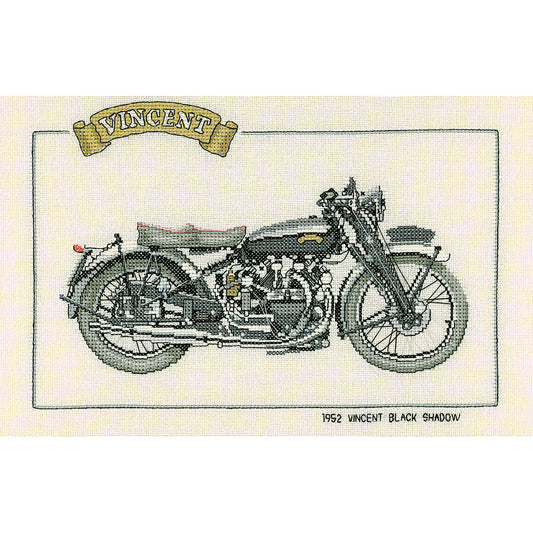 1952 Vincent Black Shadow cross stitch chart pack - CVT197C