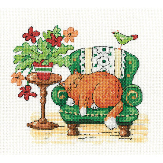 Sleeping Cat cross stitch kit - CZSC1691