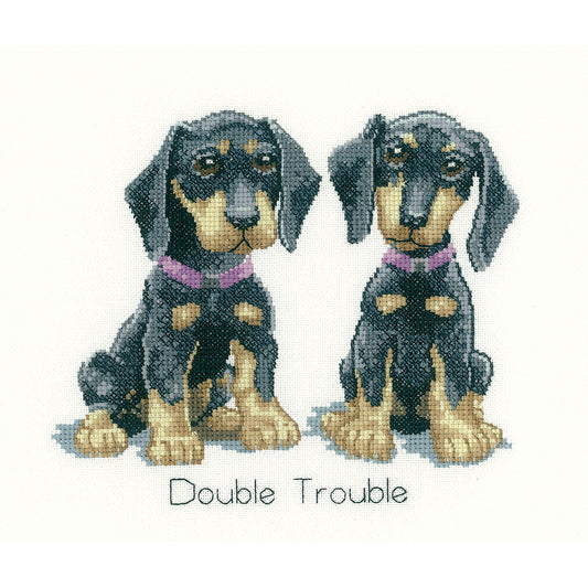 Double Trouble cross stitch chart pack - DLDT1086C