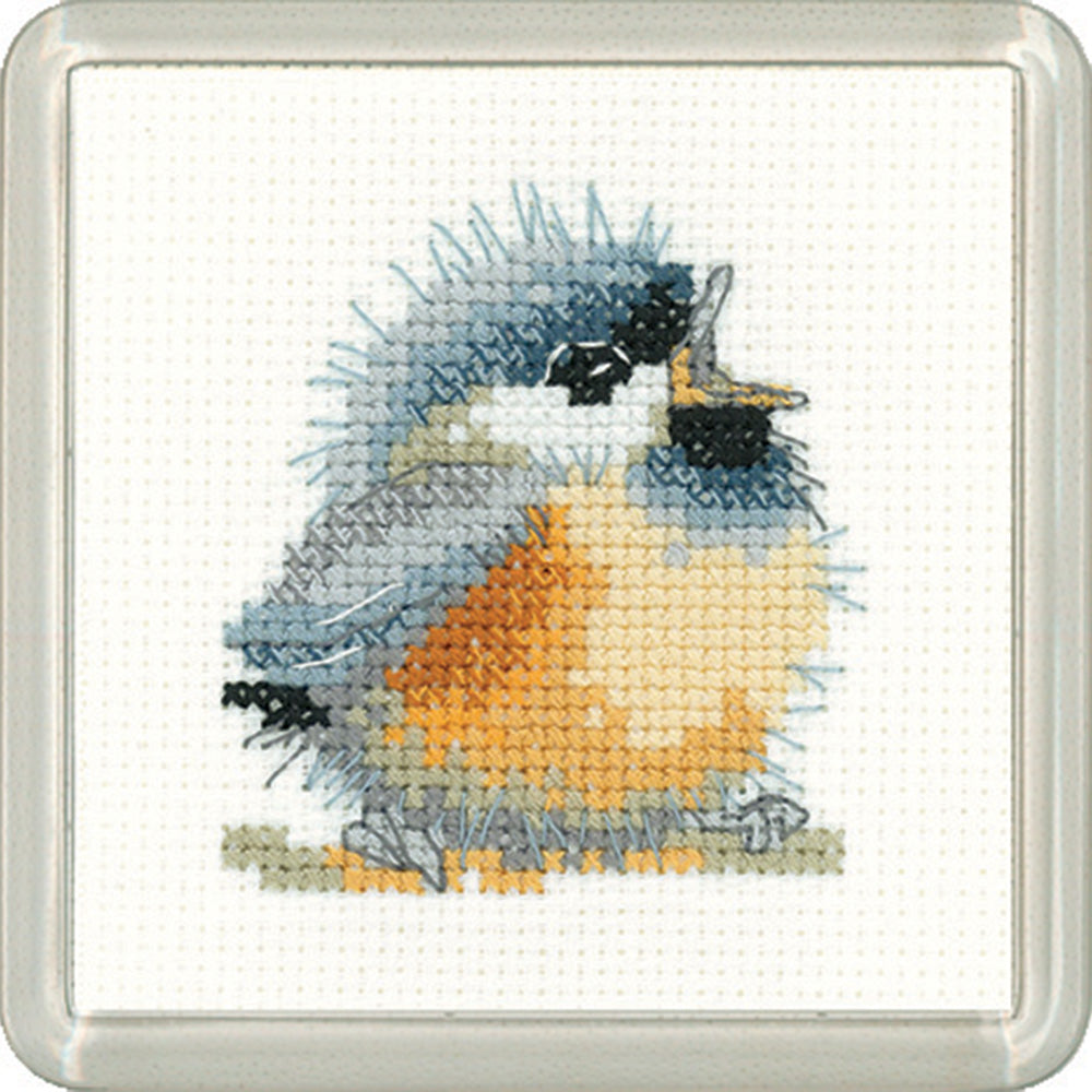 Chirpy cross stitch coaster kit - ECCH1563