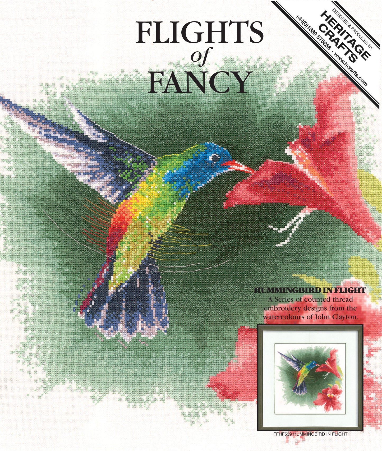 Hummingbird in Flight cross stitch chart pack - FFHF539C