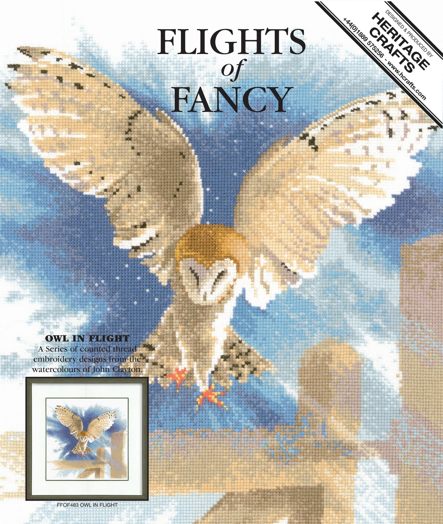 Owl in Flight cross stitch kit - FFOF483