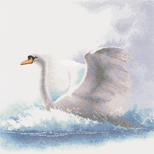 Swan in Flight cross stitch chart pack - FFSF484C