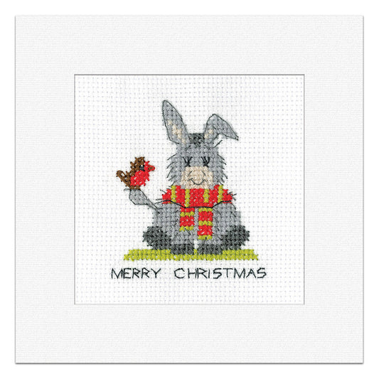 Donkey - Christmas Scarf Greeting Card cross stitch kit - GACS1917