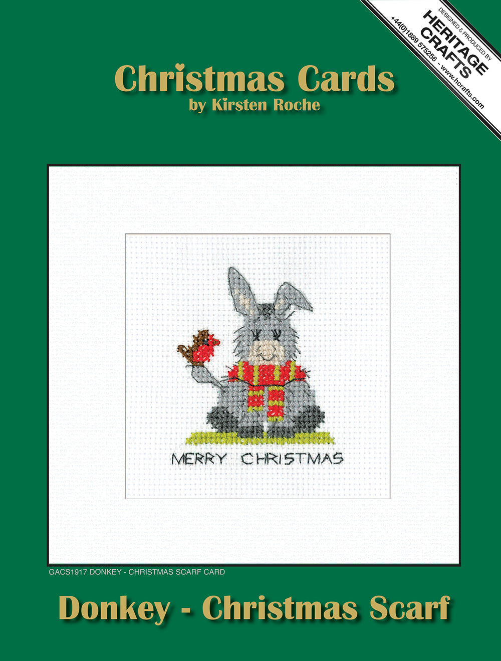 Donkey - Christmas Scarf Greeting Card cross stitch kit - GACS1917