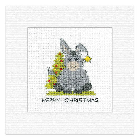 Donkey - Christmas Tree Greeting Card cross stitch kit - GACT1918