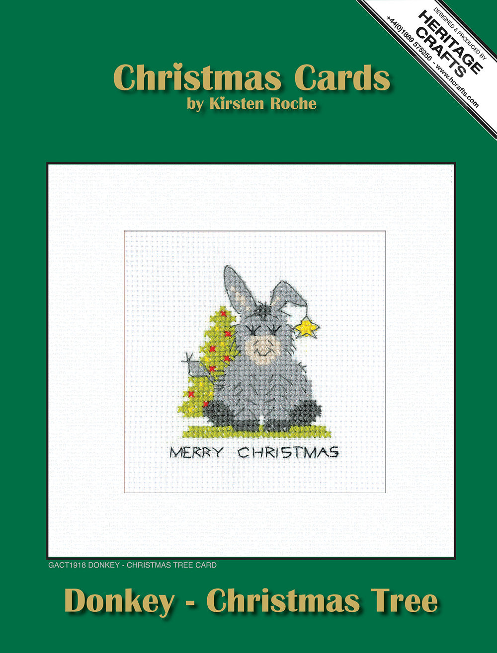 Donkey - Christmas Tree Greeting Card cross stitch kit - GACT1918