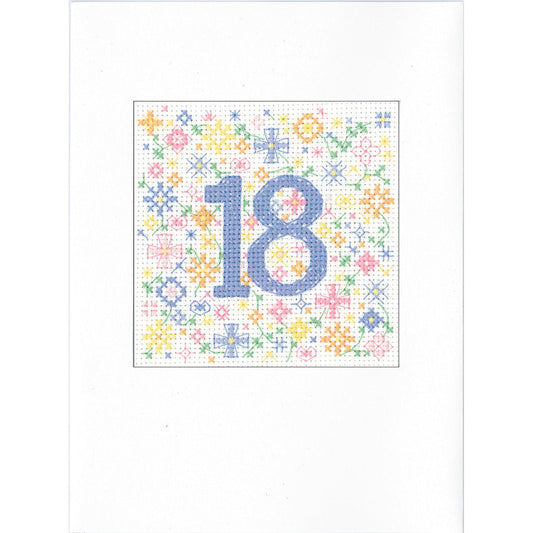 Occasions 18th Birthday Card cross stitch kit - GB181373