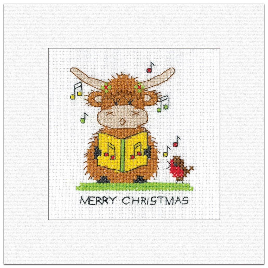 Highland Christmas Carol Christmas Card cross stitch kit - GDCC1947