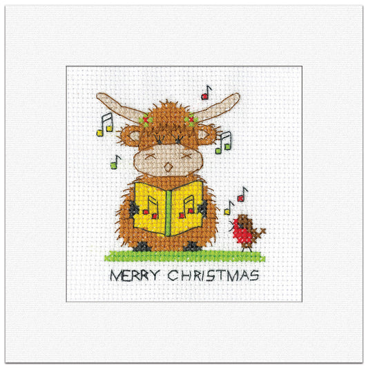 Highland Christmas Carol Christmas Card cross stitch kit - GDCC1947