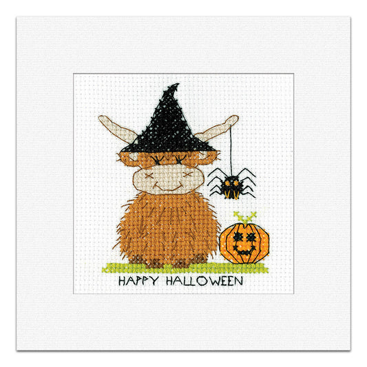 Highland Halloween Greeting Card cross stitch kit - GDHH1824