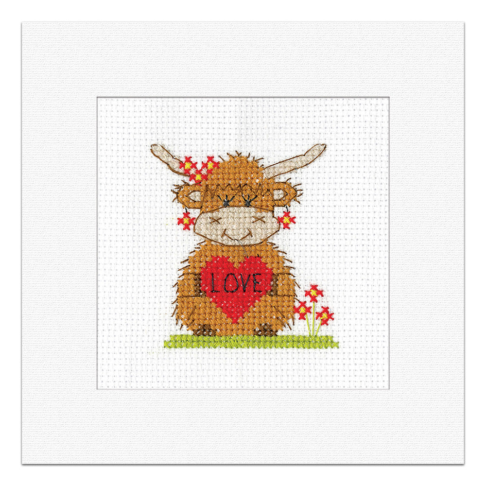 Highland Love Card cross stitch kit - GDLO1877