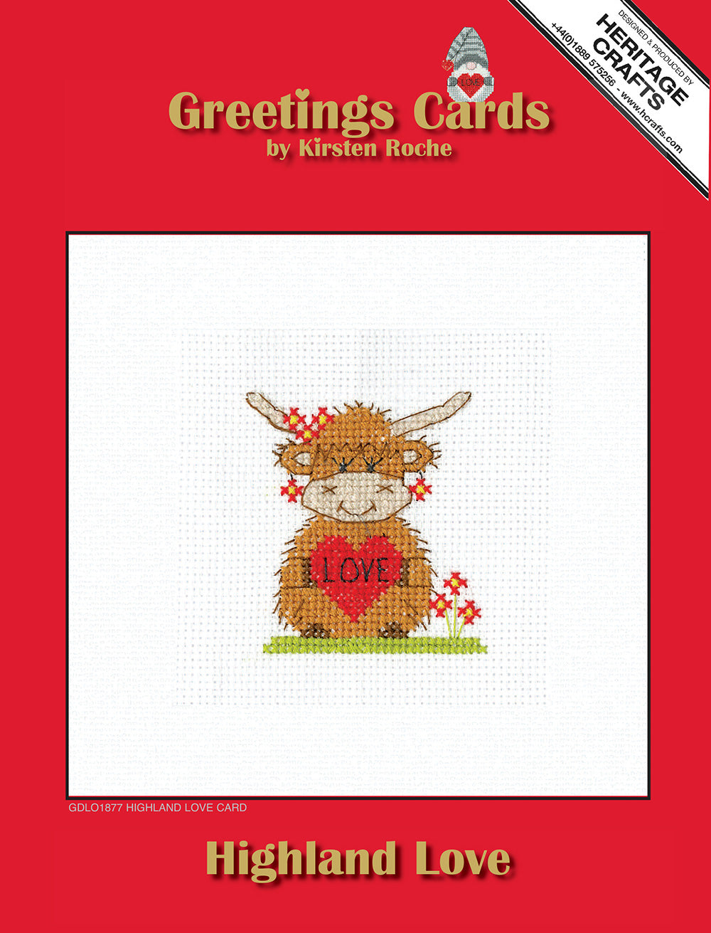 Highland Love Card cross stitch kit - GDLO1877