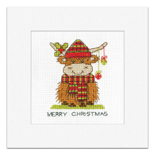 Highland Tartan Christmas Card cross stitch kit - GDTA1831