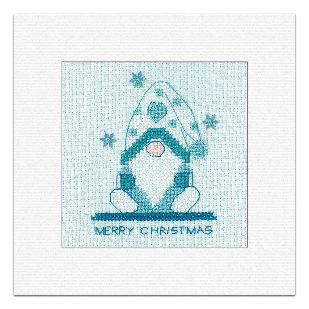 Frosted Gonk Christmas Card cross stitch kit - GFGO1849