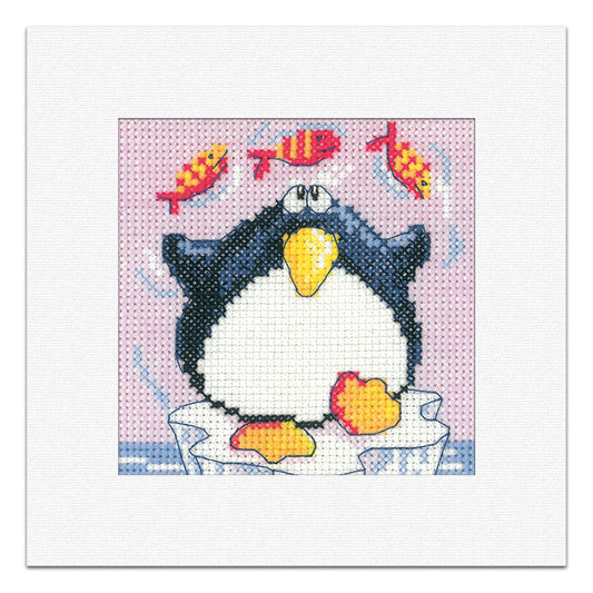 Karen Carter Penguin Christmas Card cross stitch kit - GKPE1240