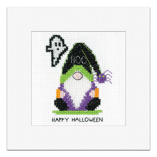 Gonk Boo Halloween Greetings Card cross stitch kit - GOBO1822