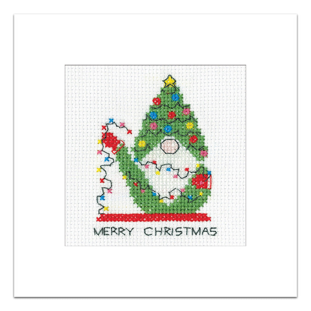 Gonk Christmas Lights Christmas Card cross stitch kit - GOCL1785