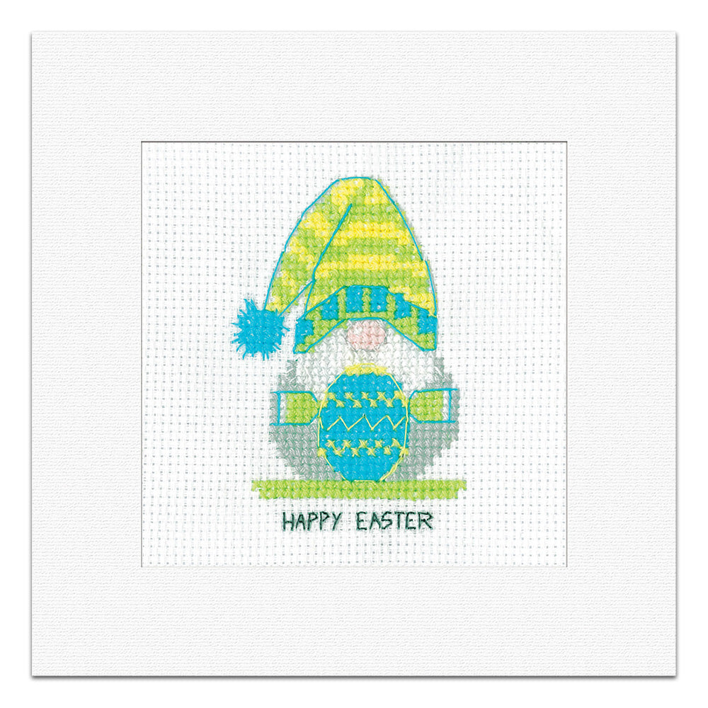 Gonk Easter Egg Green Card cross stitch kit - GOEG1757