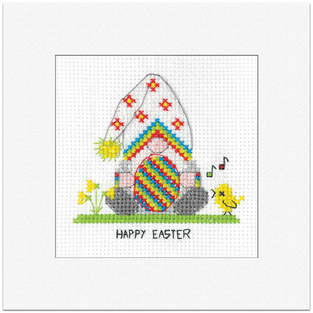 Gonk Happy Easter Greeting Card cross stitch kit - GOEH1968