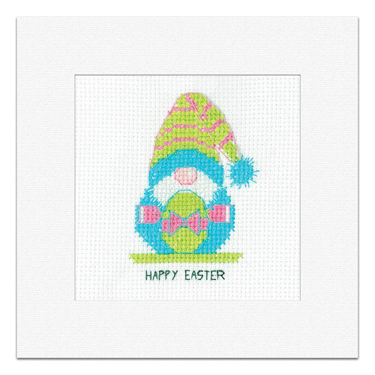 Gonk Easter Egg Bow Card cross stitch kit - GOEW1756