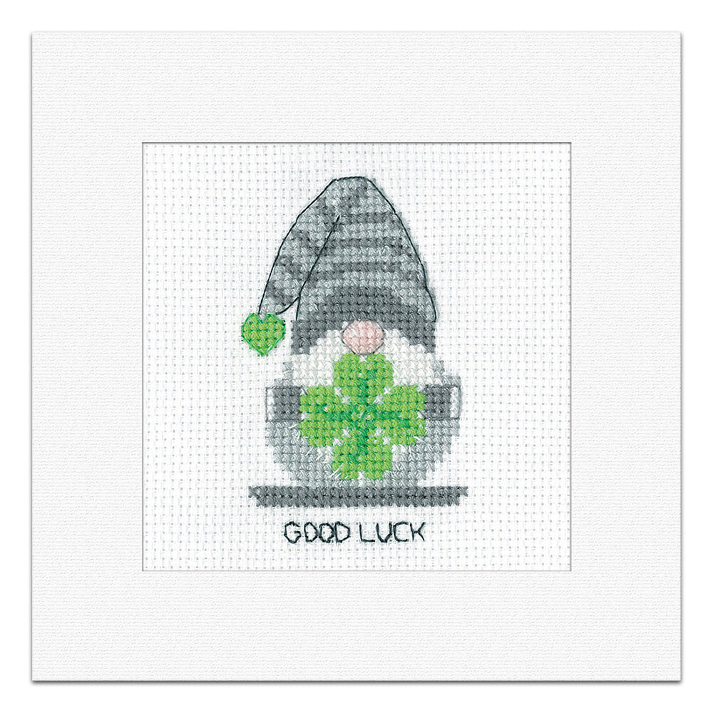 Gonk Good Luck Greetings Card cross stitch kit - GOGL1798