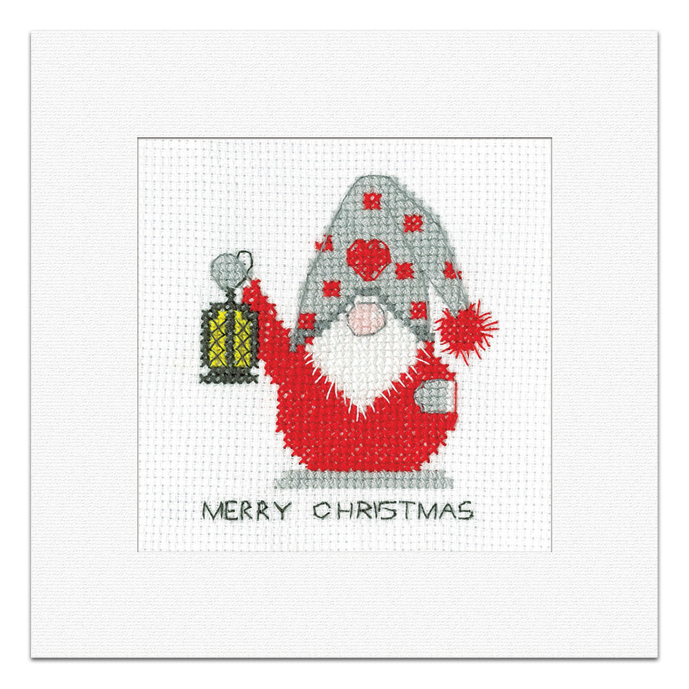 Gonk Christmas Lantern Card cross stitch kit - GOLT1712