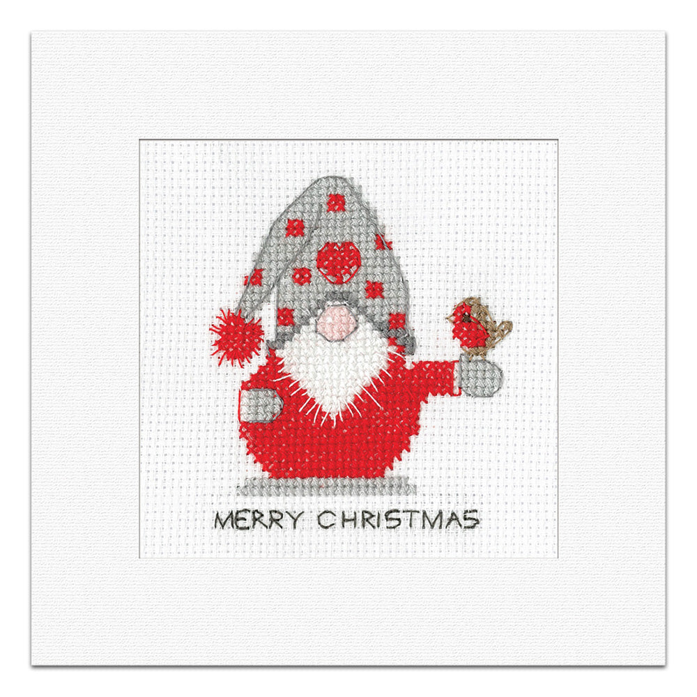 Gonk Christmas Robin Card cross stitch kit - GORB1713