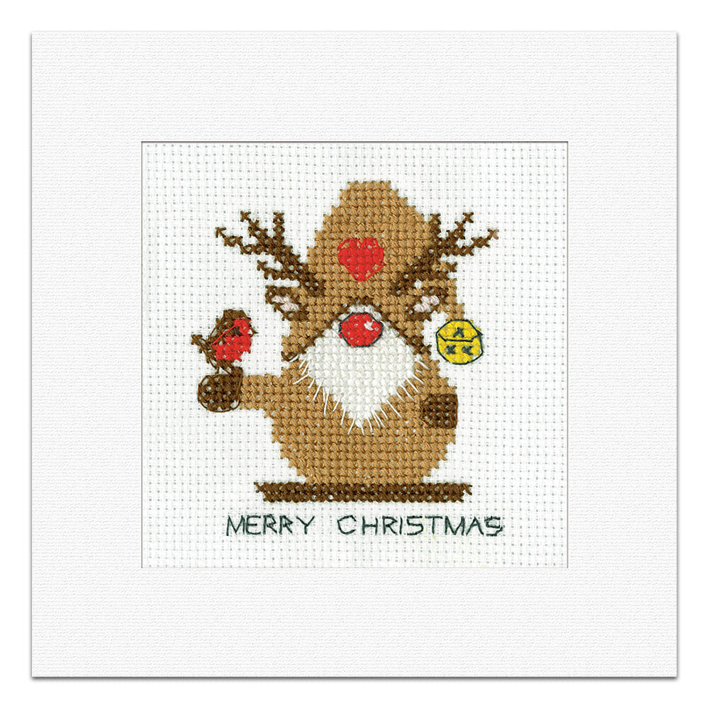 Gonk Rudolph Christmas Card cross stitch kit - GORU1732