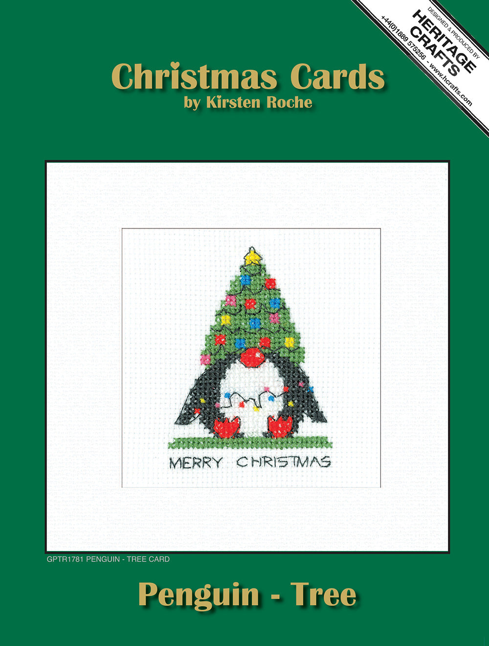 Penguin Tree Christmas Card cross stitch kit - GPTR1781