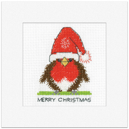 Robin Santa Greeting Card cross stitch kit - GRSA1931