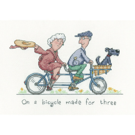 On a Bicycle Made for Three cross stitch kit - GYBT1638