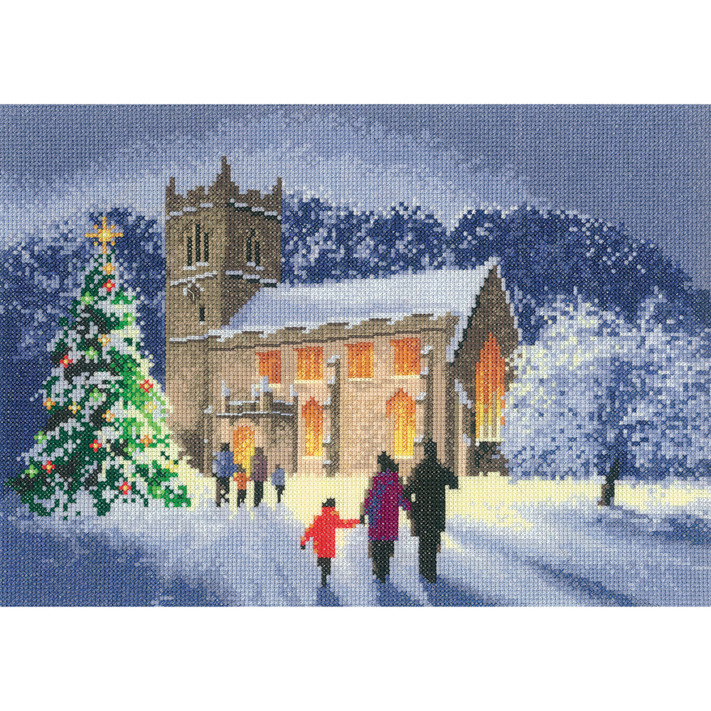 Christmas Church cross stitch kit - JCCH1144