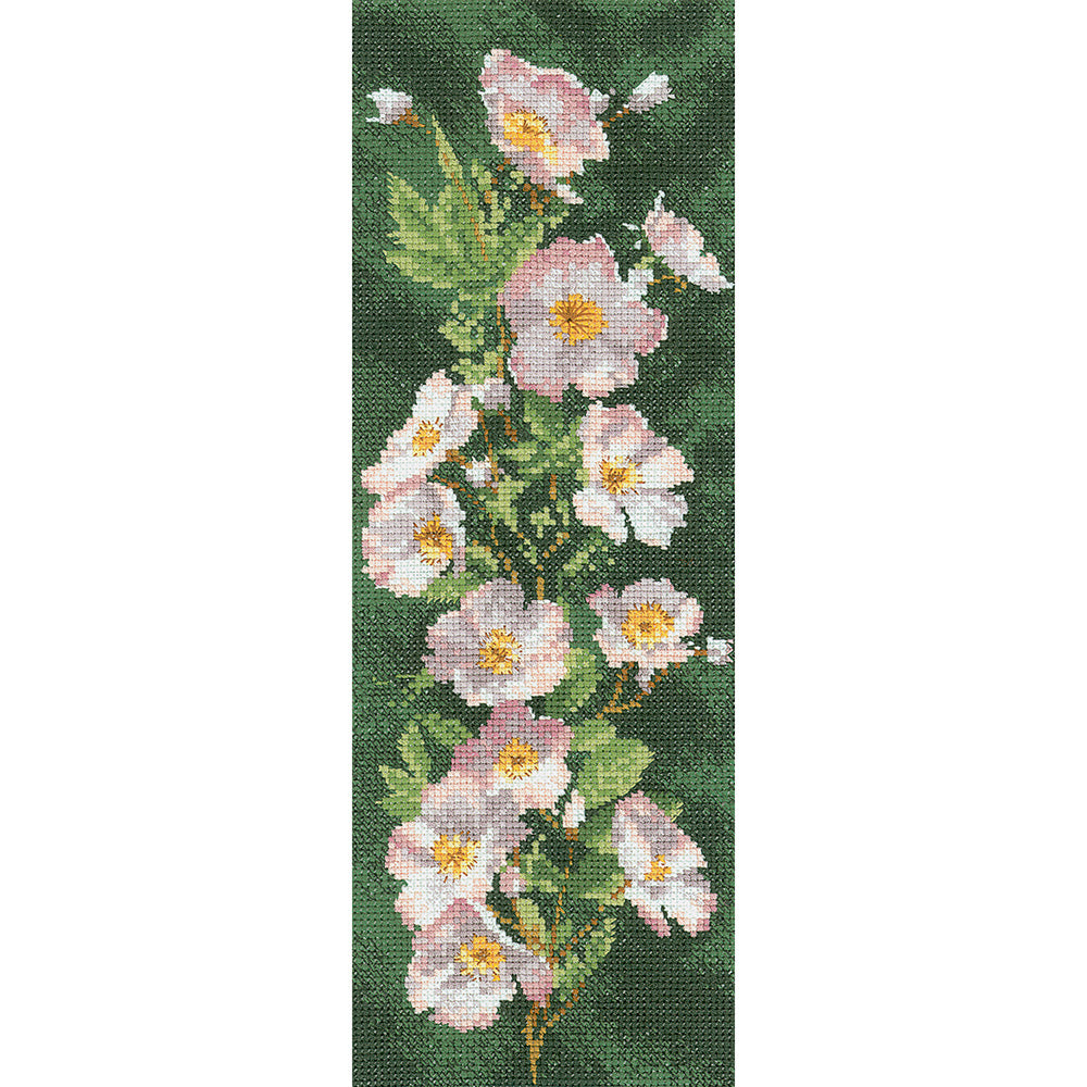 Dog Rose Panel cross stitch chart pack - JCDR514C