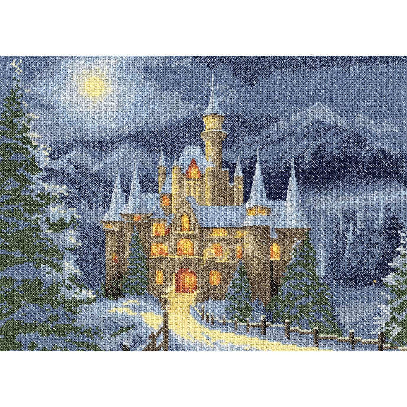 Christmas Fairytale Castle cross stitch kit - JCFC1823