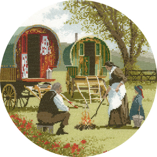 Gypsy Caravans cross stitch kit - JCGC341