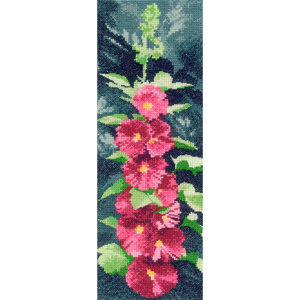 Hollyhocks Panel cross stitch chart pack - JCHO878C