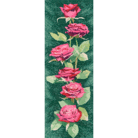 Pink Roses Panel cross stitch chart pack - JCRP879C