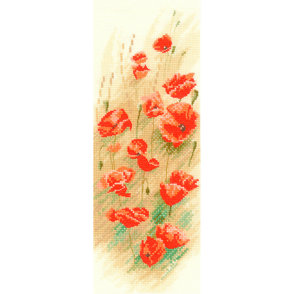 Wild Poppies Panel cross stitch chart pack - JCWP901C