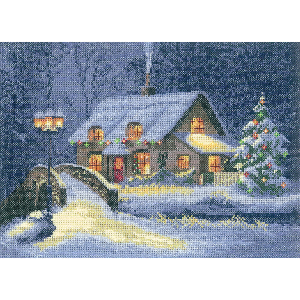 Christmas Cottage cross stitch kit - JCXC1100