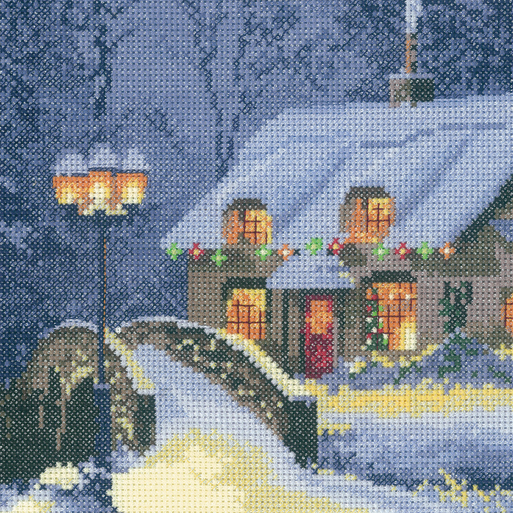 Christmas Cottage cross stitch kit - JCXC1100