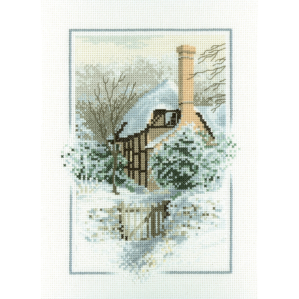 Fir Tree Cottage cross stitch chart pack - JSFT293C