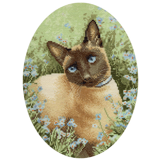 Siamese Cat cross stitch chart pack - JSSC305C