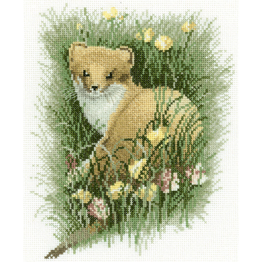 Stoat cross stitch chart pack - JSST294C