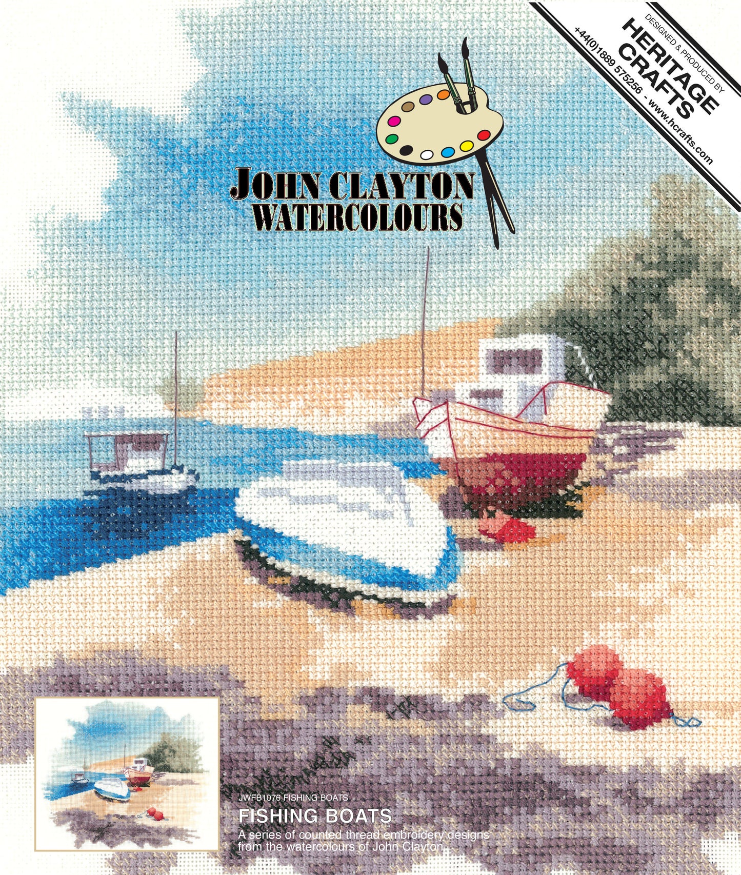 Fishing Boats (John Clayton) cross stitch chart pack - JWFB1076C