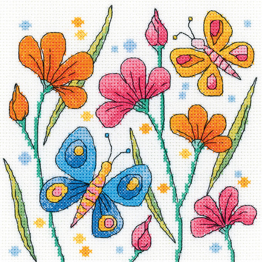 Blue Butterfly cross stitch kit - KBBB1595 (D)